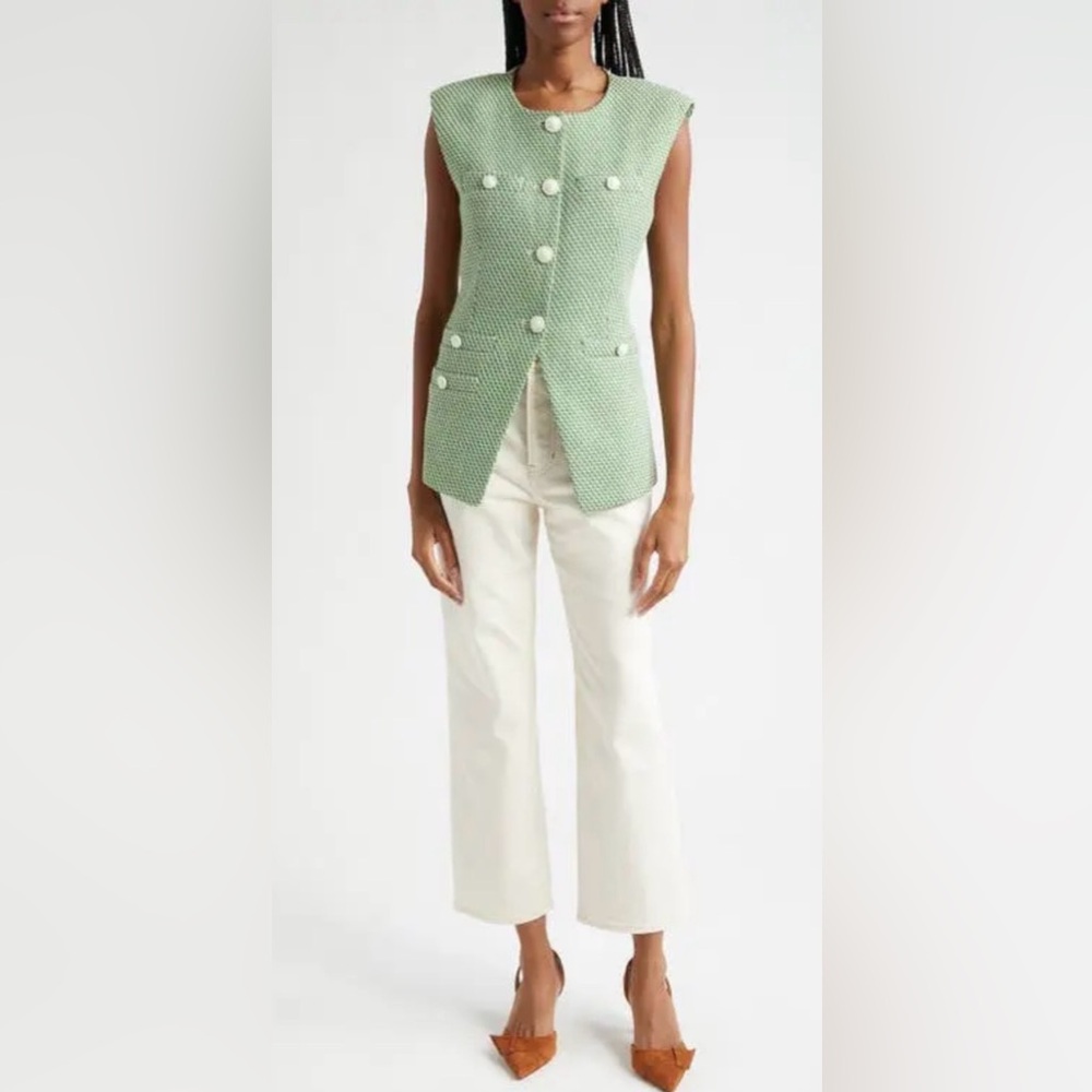 VERONICA BEARD • Dylan straight leg ankle high rise jean ecru - 25 - Picture 7 of 12